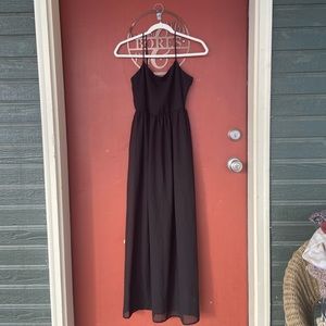 Black mesh maxi dress - Small